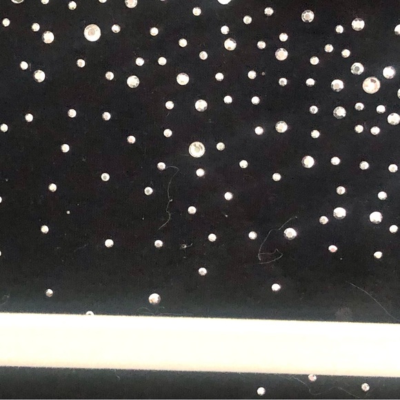 Rhinestone & Silver Studded Black + White Cami Tanks 2X/3X Plus Size - Picture 3 of 7